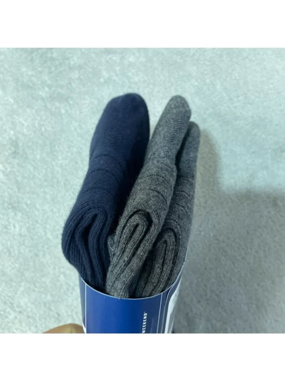 NWT Tommy Bahama Men's Casual Crew Socks Navy & Charcoal 3 Pairs One Size Fits